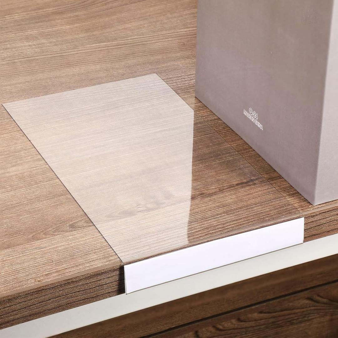 Containlol 15 Pieces Moveable Shelf Label Holders Clear Shelves Tags Moveable Library Markers Transparent Shelf Label Display Holder for Classroom Office Library Book Shelves (5.1 x 0.8 Inch)