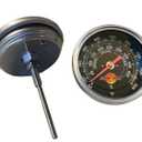 Black Face BBQ Grill Thermometer 50F-900F High Temp Range Heavy Duty Premium Quality Smoker Thermo 2 Inch or 3" with M8 or 1/2 NPT Thread (3 in. Face, 3 in Stem, M8 Thread)