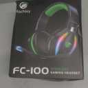 Fachixy FC-100 Wireless Gaming Headset for PS5, PS4, Switch - Gaming Headphones with Lossless Audio & 50Hrs Battery Life - Gamer Headset with Microphone for Mac, Laptop, Mobile (Blue)