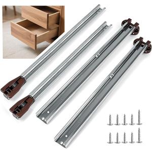 2 Pack of Drawer Slides Center Track for Kenlin Rite-Trak II Rails Kit, 16 Inch Drawer Metal Slides with Stop & Roller