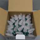 Brightown C9 Christmas Lights Outdoor, 114FT 150 LED Warm White String Lights with Timer, 8 Modes, Plug-in UL Listed Waterproof Connectable Christmas Tree Lights for House, Roof, Garden, Patio Decor