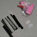 Stitch Gun for Clothes - Handheld Stitch Tag Gun Quick Clothing Fixer - Mini Sewing Kit Micro Tagging Gun - Includes 6 Needle, 1000 Black Fasteners & 1000 White Fasteners (Pink-Red)