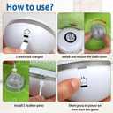 2 x Interactive Cat Toys Rechargeable, Hide and Seek Kitten Toy with Touch Activated, Moving Concealed Feather, Tumbler Toy Design, Automatic Cat Toys for Indoor Cats to Chase and Exercise (Green)