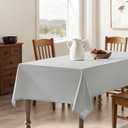 Grey Rectangle Tablecloth 55 x 72 Inch Small Gray Linen Table Cloth Wrinkle Resistant Washable Fabric Cloth Tablecloth for Buffet 4 Ft Table Holiday Party Dinner Wedding