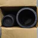 8 inch Bed Risers Adjustable Furniture Risers - Heavy Duty Non-Slip Lift Supports for Beds/Couches/Sofas, Durable Square Design with Creates Storage Space (4 Pack Black, 8 inch Round)