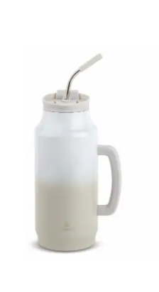 MANNA Poseidon Stainless Steel Timber 64Oz White & Grey