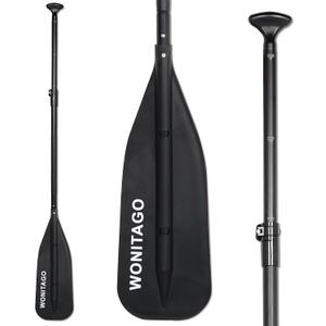 Canoe Paddle Aluminum Shaft with PP Blade, Floating Adjustable Paddle for Canoeing, Boating and Rafting, 122-152 cm/4-5 Ft