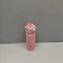 BJPKPK Water Bottle with Straw 18oz Insulated Water Bottles Reusable Stainless Steel Metal Thermal Flask with Leak Proof Lockable Lid and Carry Handle,Light Pink