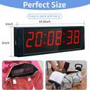 Large Stopwatch with Start/Stop Button, LED Digital Timer with Remote, Countdown Clock with Buzzer, Gym Clock for Home Gym, Interval Timer for Workout