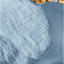 SOLY HUX Women's Summer Cami Tops Tie Shoulder Spaghetti Strap Ruched Peplum Ruffle Camisole Top (Blue, S)