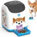 Dog Puzzle Feeder Toy Remote Control Automatic Treat Dispenser with Light, Interactive IQ Training Slow Feeder, Large Capacity for All Dog Breeds