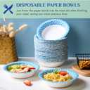 MUCHII 180 Count Paper Bowls 16 oz, Printed Soak Proof Disposable Bowls Bulk for Breakfast, Lunch, and Dinner Meals