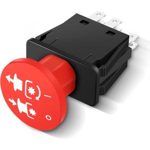 Hohean PTO Switch Lawn Mower Clutches 10 Amp Upgrade Blade Clutch Switch Parts Compatible with Bad Boy Mowers ZT Elite MZ & ZT Rebel Rogue Renegade Outlaw Pup Lightning AOS Extreme Series(Red)