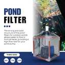 Pond Filter BoxPond Pump Filter,Anti-Clogging Cube Filter BoxOutdoor Pond Filters for Pond, Waterfall, Koi Pond and Swimming Pool (10Inch)
