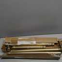 YNL Shower Curtain Rod 34-82 Inches (2.8-6.8ft) Adjustable Spring Shower Rod No Drilling, Non-Slip, Never Rust, Stainless Steel, Suitable for Bathroom Window Living room, Gold