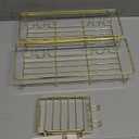 Moforoco 3-Pack Shower Caddy Basket Shelf with Soap Holder, No Drilling Traceless Adhesive Shower Wall Shelves, Rustproof Gold Bathroom Shower Storage Organizer