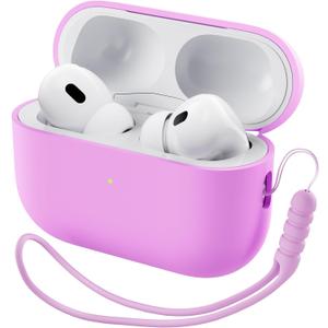ORNARTO Compatible with AirPods Pro 2 Case 2022, Full Protective Hybrid Silicone for AirPods Pro 2nd Generation Case, Front LED Visible Skin Cover-Cherry Blossom ORNARTO Compatible with AirPods Pro 2 Case 2022, Full Protective Hybrid Silicone for AirPods Pro 2nd Generation Case, Front LED Visible Skin Cover-Cherry Blossom