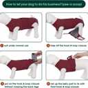 Kuoser Dog Surgery Recovery Suit, Recovery Suit for Female Male Dogs, Dog Onesie After Surgery Spay Neuter, Anti-Licking Pet Surgical Recovery Snugly Suit, Bodysuit for Abdominal Wounds Skin Disease, Size XL