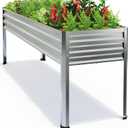 Galvanized Raised Garden Bed with Legs, 722432in Large Metal Elevated Raised Planter Box with Drainage Holes for Backyard, Patio, Balcony, 700lb Capacity