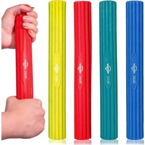 Flex Therapy Bar, Twist Bar for Physical Therapy & Resistance Bar for Golfers Elbow, Tendinitis, Wrist, Forearms Pain, Improve Grip Strength and Relieve Pain (Yellow/Red/Green/Blue)