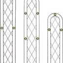Arcadia Garden Products TR01 4' x 10" Arched Garden Trellis, Black