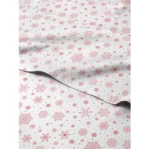 Queen Christmas Red Snowflakes Sheet Set - Holiday Xmas Pattern Bedding Set - Deep Pockets - Snug Fit - 4 Piece - Wrinkle Free - Cooling Festive Winter - Holiday Sheets for Women, Men, Kids & Teens