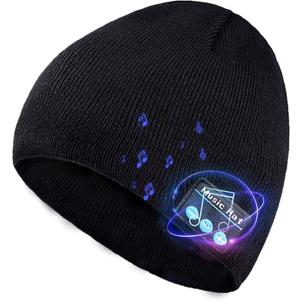Bluetooth Beanie Hat, Unisex Beanies Wireless V5.0 Music Caps with Headphones Stereo Speakers Unique Christmas Tech Gifts for Men Women Teen Boys Girls