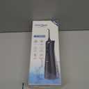 Leominor Water Dental Flosser - 5 Modes Cordless Portable Oral Irrigator, IPX7 Waterproof, Rechargeable Teeth Cleaner Upgrade Datchable Tank Professional Flossing Cleaning Pick for Home Travel (Black) (230ml)