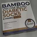 Pembrook Bamboo Viscose Diabetic Socks for Women & Men - 6 Pairs | Breathable Wide Non Binding Plus Size Socks | Loose Fit (Medium)