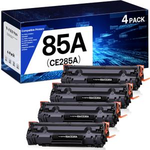 85A Toner Cartridge Compatible for HP 85A CE285A to Use with HP LaserJet Pro P1102W 1102W M1212 M1212NF MFP P1109W M1210 M1217NFW Printer (Pack of 4, Black)