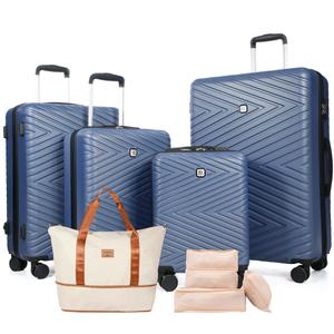Travelhouse 9-Piece Hardshell Luggage Set with Spinner Wheels & TSA Lock