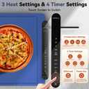 Warming Mat for Food Warmer Pad: Foldable Silicone Electric Warming Tray for Buffets Party - Fast Heating Portable Hot Plates for Countertop Kitchen Travel Home Outdoor Car Holiday Ideas (24 X 16 inch, Blue)