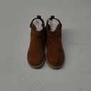 HOMEHOT Girls Ankle Boots Suede Leather Side Zipper Low Heels (toddler/littile kids) color Camel Brown size 11