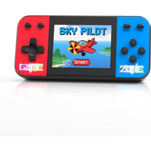 Handheld Game Console with 3.0 Inch LCD Screen, 240 Retro Classic Games, Rechargeable Battery Portable Mini Arcade - Electronic Travel Gift for Boys and Girls (Over 3-Years-Old)