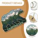 MOTERMATE Woodland Bear Camping Life Sign Decor, Rustic Cabin Lodge Wall Hanging Decor for Home, Camping Signs, Bear Forest Front Porch Door Decor, Camper Decor for Inside,Camper Must Haves,8x10 Inch