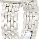 TOYOUTHS Designer Vintage Dressy Bracelet for Apple Watch Band Women 42/40/41/38/44/45/46/49mm, Stainless Steel Elegant Luxury Metal Strap for iWatch Series 11 10 9 8 7 6 5 4 SE/Ultra 3 2 1,  Starlight, 38/40/41/42mm(Series 11/10)