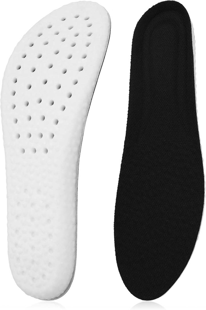 2 Pairs Memory Foam Shoe Insoles, Sports Insoles for Men Women | Shock Absorption Inserts, Arch Support Cushioning, Soft Comfortable Replacement Insoles, Relieve Foot Pain