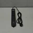 Amazon Basics Surge Protector Power Strip with 6 Outlets, 2 USB Ports, 1000 Joule, 6-Foot Cord Length, Black