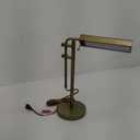 O'Bright Aurora LED Pharmacy Desk Lamp - Swing Arm, Industrial Design for Reading, Crafting, Work,10W LED, Adjustable Height 18.5-24.5 inches - Ideal for Living Room, Bedside, Office - Antique Brass, 15"D x 6.5"W x 24.5"H