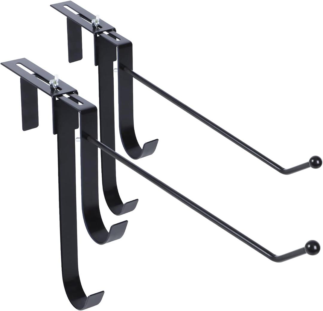 2PCS Pool Fence Hooks Pool Pole Hanger for Swimming Ring,Towel,Adjustable Pool Float Organizer Storage Rack Swimming Accessories Equipment,Indoor and Outdoor Storage,Space-Saving