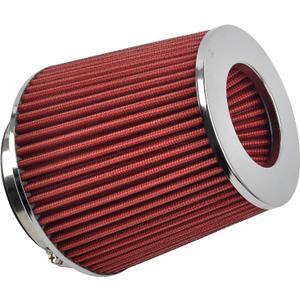 Universal Clamp On Air Intake Filter fits 3 In /3.5 In /4 In Three Different Size, Cone Air Intake Filter-Red