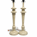 Wood Table Lamp Base Set of 2, 28"