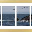 VIOLABBEY 8x20 Collage Picture Frame, Fits Four 4x6 Photos With Mat or One 8x20 Picture Without Mat for Wall Decor, Gold
