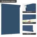 LazBlinds No Drill Blackout Roller Shades, 29" W x 48" H, Navy Blue