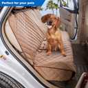 Bench Car Seat Cover Protector - Waterproof, Heavy-Duty and Nonslip Pet Car Seat Cover for Dogs with Universal Size Fits for Vehicles, Trucks & SUVs(TAN)