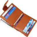 GEEAD Small Wallets for Women Slim Bifold Credit Card Holder Minimalist Zipper Coin Pocket