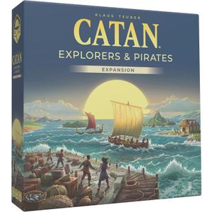 CATAN Explorers & Pirates Board Game Expansion (6th Edition) Embark on New Adventures, Strategy Game for Kids & Adults, Ages 12+, 3-4 Players, 90 Minute Playtime, Made by Catan Studio