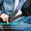 2PCS Seatbelt Cushion, Seat Belt Cover, Soft Faux Fur Protector to Help Protect Your Neck and Shoulder Fits Most Sedans, SUVs, Trucks, and Vans (Blue)