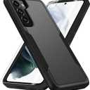 for Samsung Galaxy S22 Case, with HD Screen Protector [Military Grade Drop Tested] Heavy-Duty Tough Rugged Shockproof Protective Case for Samsung S22, Black
