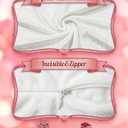 Valentines Day Pillow Covers 18x18 Set of 4 Romantic Throw Pillow Covers Cushion Covers for Sofa Bed Couch Anniversary Wedding Home Decor for Living Room Pink Plaid Love